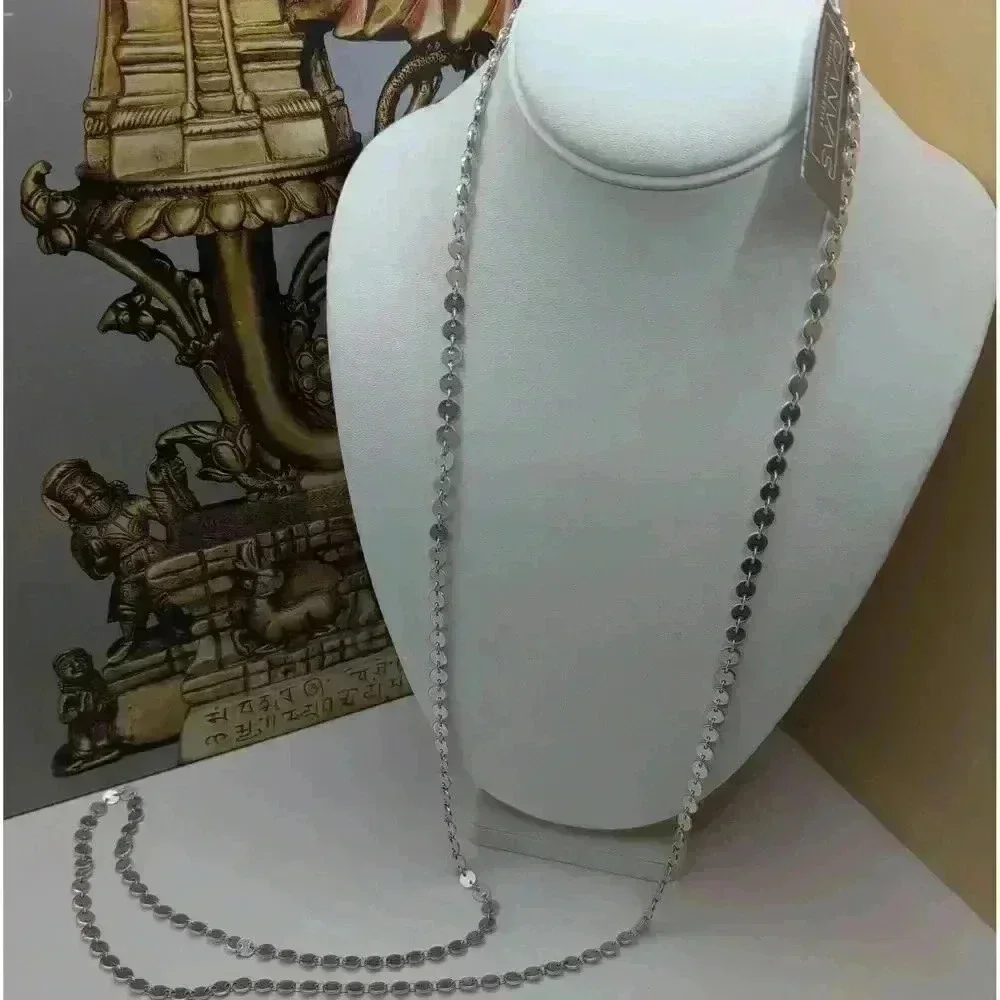 NWT Canvas Style Silver Necklace Earrings Set Disc Design Stylish Jewelry